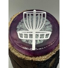 Disc Golf Mini Marker Custom Silver Disc Basket Epoxy Resin One Of A Kind Mini