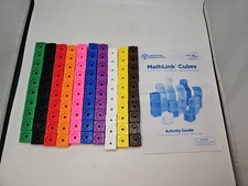Learning Resources Math Link Cubes Colors Math Manipulatives w book preowned