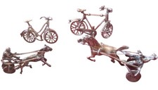 LOT 4 miniatures argent 800  vintage | Sulky &