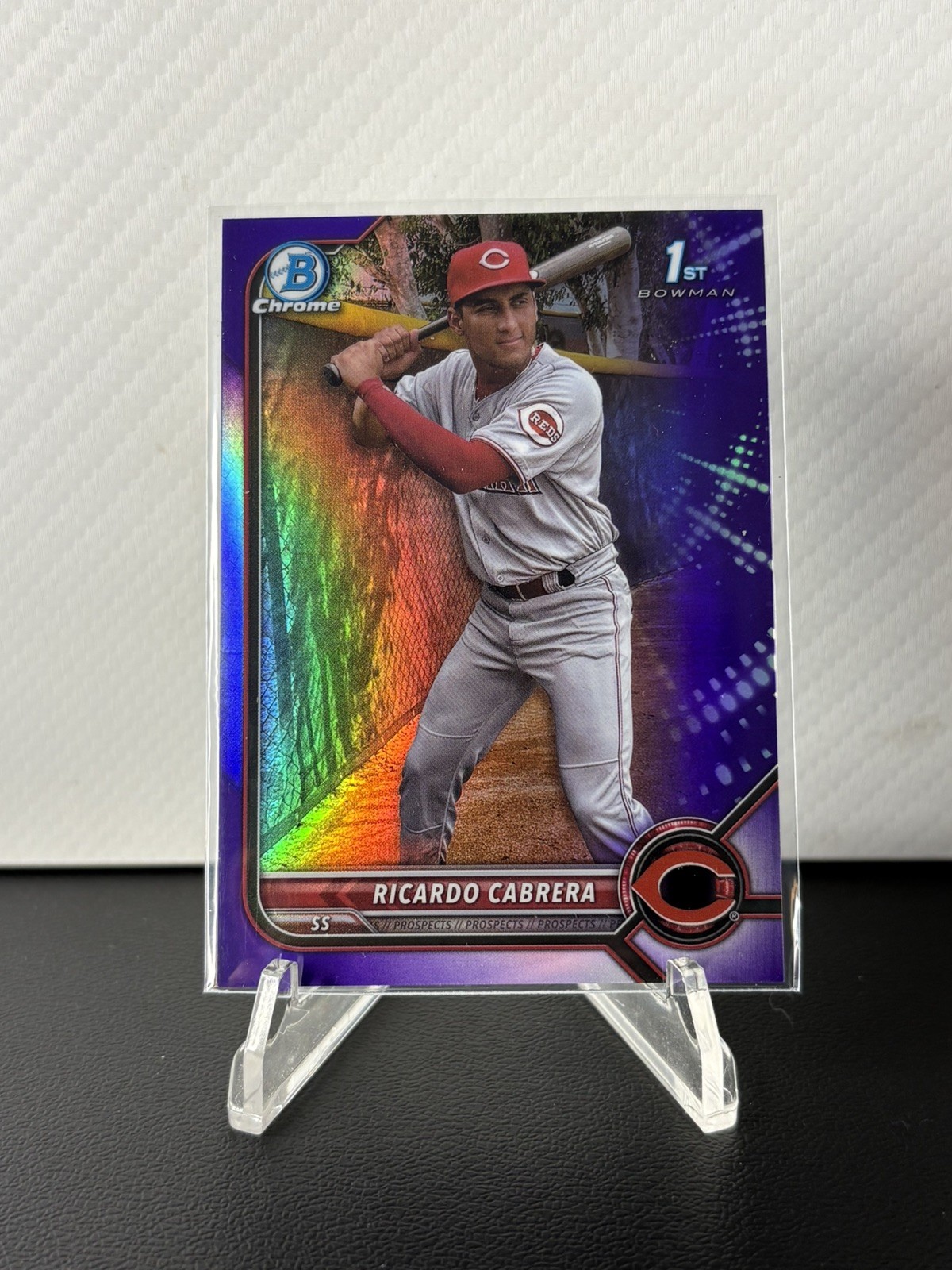 2022 Bowman Chrome Ricardo Cabrera True Purple Refractor /250 #BCP-158