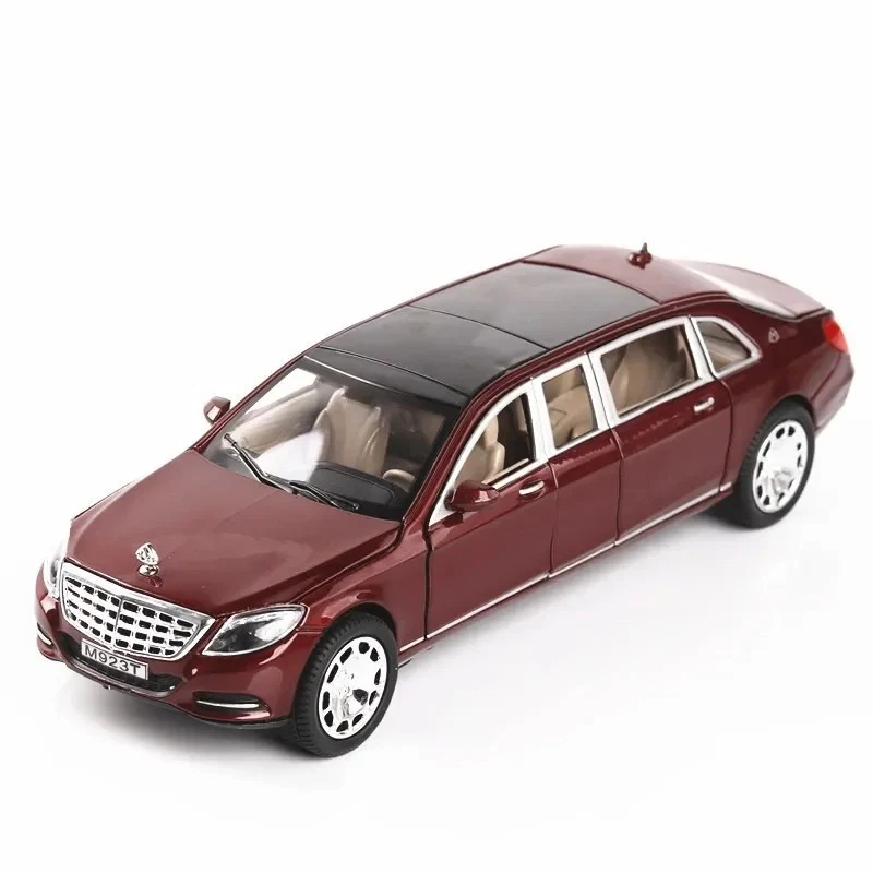 1:24 Mercedes-Benz Maybach S680 Diecasts modelo de coche de aleación con sonido y luz Foto 2 de 4