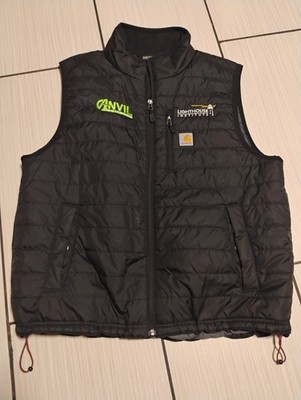 Carhartt Puffer Vest Men s XL Regular With Logo Black Rain Defender OV2286-M