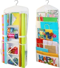 Gift-Wrap and Bag Organizer, Storage for Wrapping Paper (All Sized Rolls), Gift-