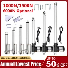 US 12Volt Linear Actuator Electric Heavy Duty 2"-18" Stroke DC Motor W/ Brackets