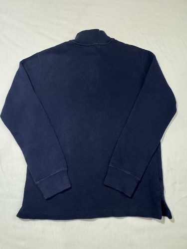 Polo Ralph Lauren Youth L (14-16) Boys 1/4 Zip Navy Blue Sweater Red Trim - Picture 2 of 9