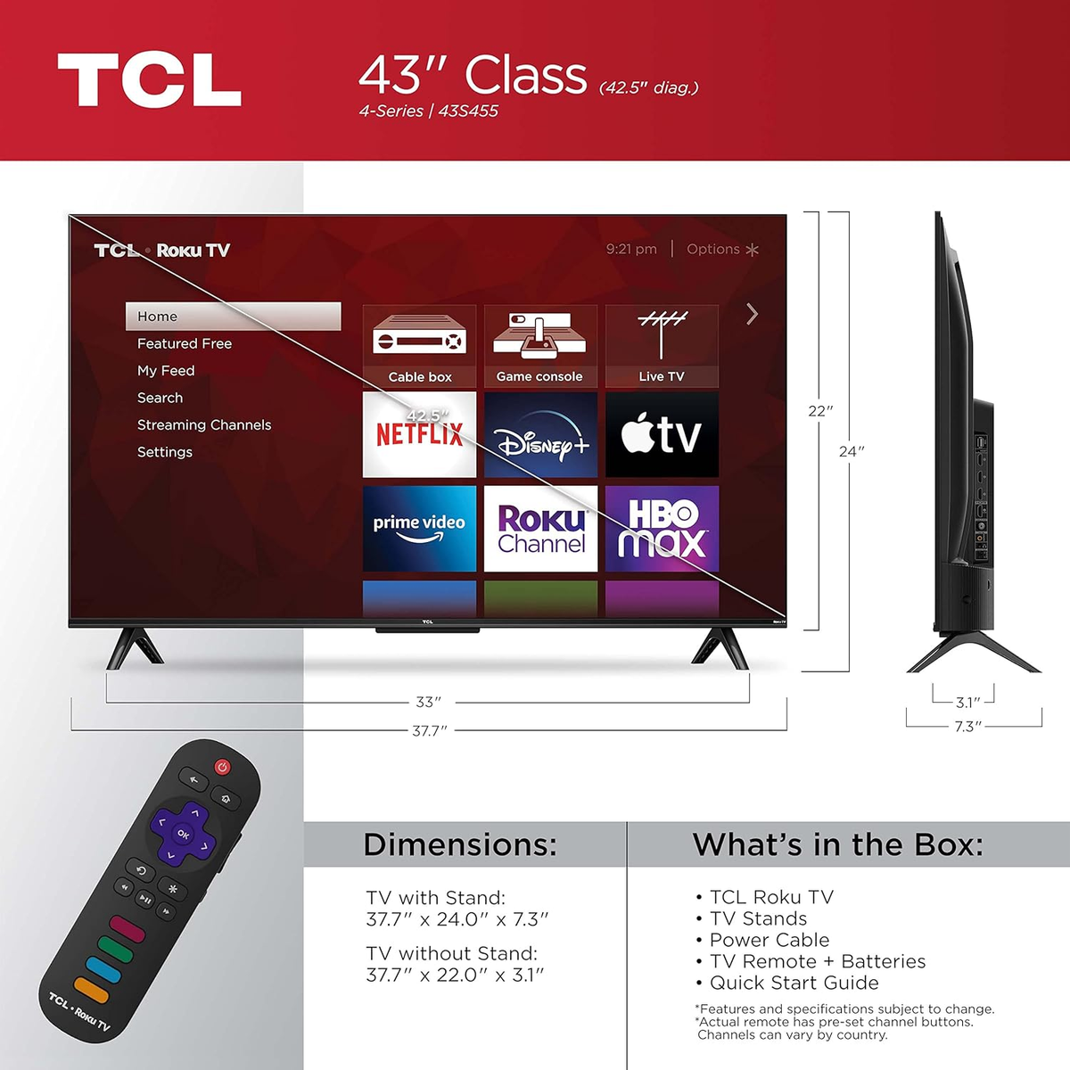 TCL 43S455 43