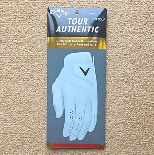 Guante de golf Callaway Tour auténtico de cuero Cabretta para hombre blanco mano izquierda L