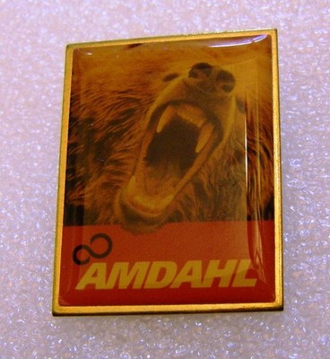 Anstecknadeln AMDAHL WILD BROWN BEAR LOGO MAINFRAME IBM KOMPATIBEL Vintage Pin Badge