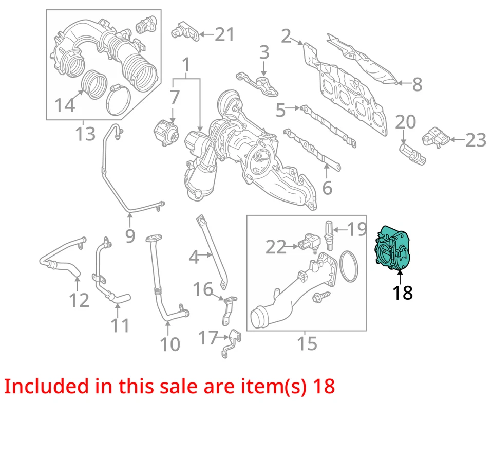 Mercedes-Benz C300 2015-2018 carrocería del acelerador TAERU Foto 3 de 4