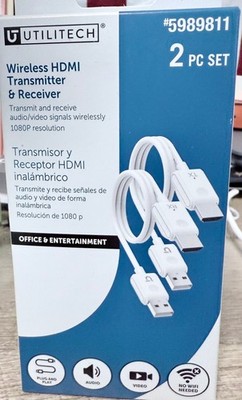 Utilitech Wireless HDMI Transmitter and Receiver Kit (2-piece set), model/item #