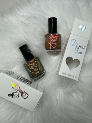 Lot Of 2 Polished For Days Handmade Indie Nail Polish Iridescent Holo Chrome