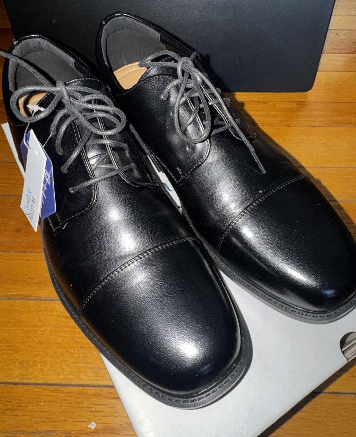 Croft & Barrow Ortholite Men’s Oxford Black Dress Shoes Size 10 Wide