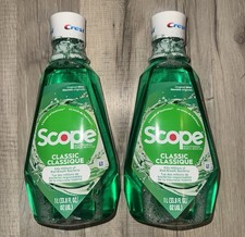 Crest Scope Classic Original Mint Antibacterial Mouthwash 33.8 fl oz 2pk