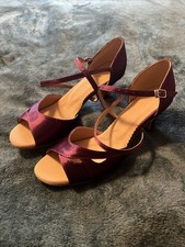Vintage Violet Satin Women's Dance Shoes Size 41, Cute And Glam 