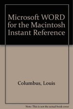 Microsoft Word for the Macintosh Instant Reference