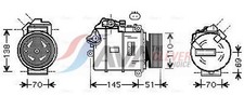 Kompressor Klimaanlage AVA Clever Choice BWAK384 12V für BMW 3er Touring E91 E92