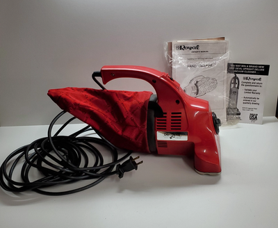 #ad #ad Vintage Royal Dirt Devil HAND VAC Model 103 Red Vacuum W Box USA Made 90s Works $20.00