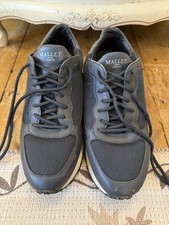 Mallet London Trainers Shoes Size 9 Navy Blue White Worn