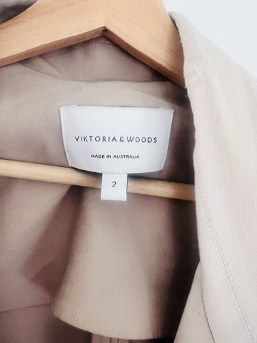Viktoria and Woods Classic Light Trench Coastal Beige Aus Size 8-12 - Picture 3 of 4
