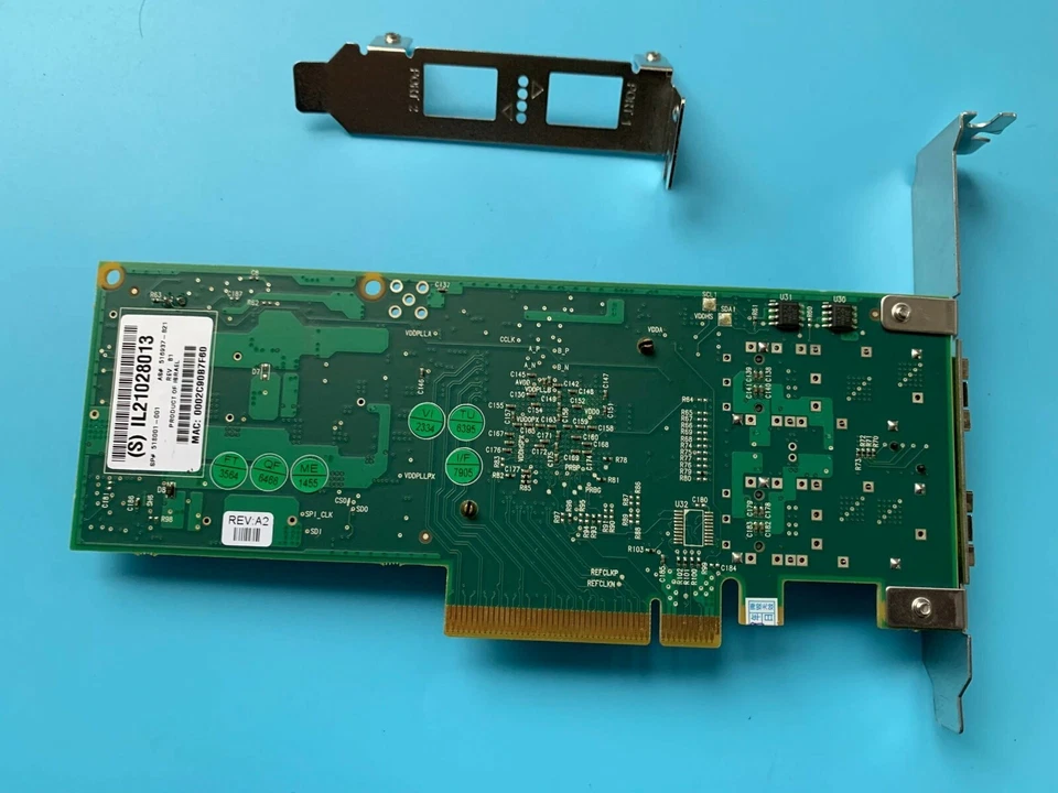 Mellanox HP 10 GbE PCI-e G2 Dual Port Network Interface Card 518001-001 - Image 3 of 4