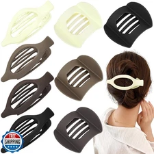 Obeoby 8 PCS Flat Claw Clips for Women, 2 Types French Flat Hair 