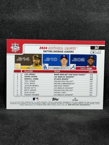 2025 Topps - 2024 National League Batting Average Leaders - Base - #34 NM - Bild 4 von 4