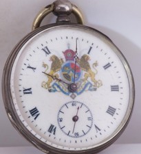 Rare Antique Silver Key Wind Pocket Watch for Oriental Market c1870's