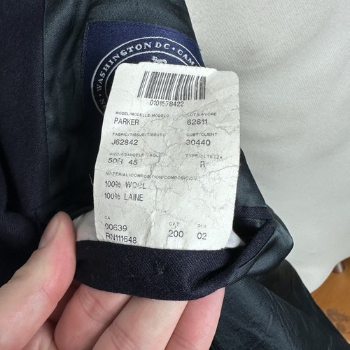 AS-IS J PRESS Parker Navy Sport Coat Blazer 50R Vitale Barberis Canonico Wool - Picture 5 of 12