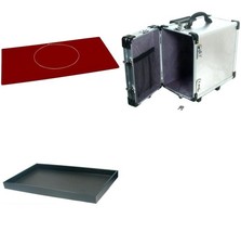 25 Jewelry Display Pad Trays  Aluminum Carrying Case