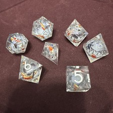 Liquid Core Koi Fish Polyhedral Dice Set 7Pcs...