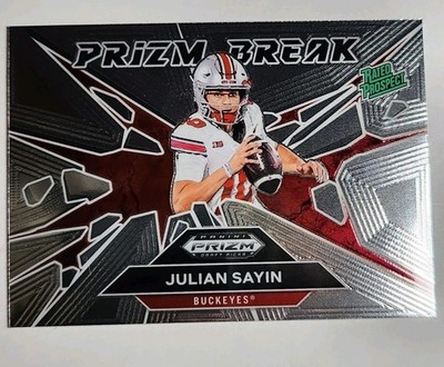 2025 Prizm Draft Picks Julian Sayin Prizm Break Insert #3 Ohio State Buckeyes