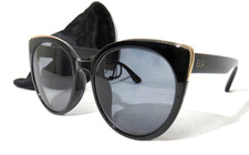 ELA Womens Sunglasses Black plastic frames