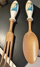 NY Worlds Fair 1964 wooden spoon fork wall decor Unisphere