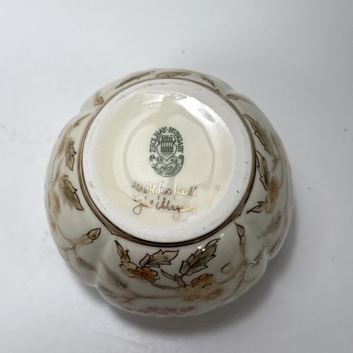 Zsolnay Hungary Porcelain Cache Pot/Vase  Numbered And Signed  - Picture 12 of 14