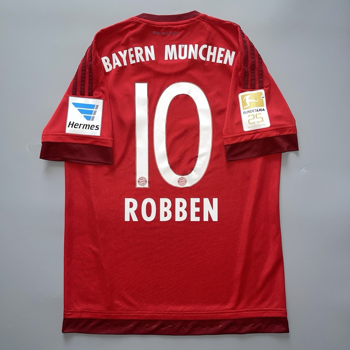 BAYERN MUNICH ADIDAS 2015/2016 FOOTBALL HOME JERSEY #10 ROBBEN