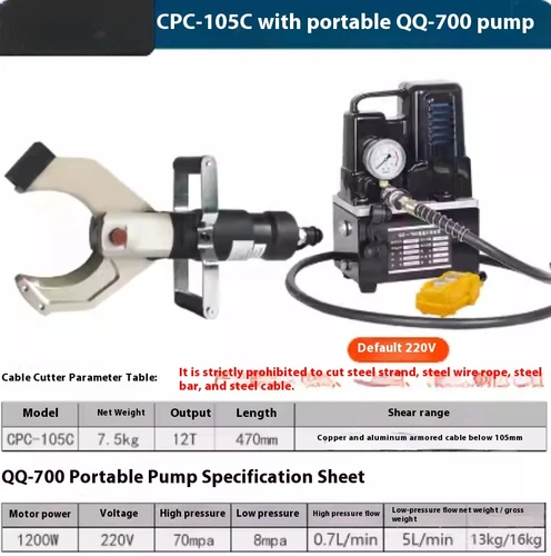 Hydraulic Pressure Shearing Machine CPC-65C Hydraulic Cable Cutting Tool - Picture 12 of 12