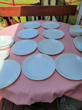 Corelle Winter Frost White Set Of 9  Dinner Plates 10 1/4" USA