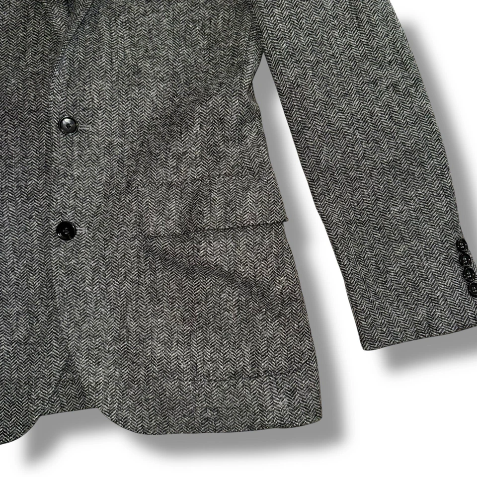 Blazer de tela británico J.Crew Ludlow Moon Tweed 36R gris espiga abrigo deportivo Foto 4 de 4
