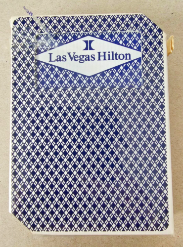 LAS VEGAS Hilton Hotel Playing Cards Casino Game Used Blue Deck ARISTOCRAT
