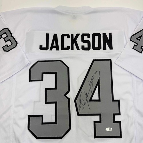 Autographed/Signed Bo Jackson Oakland White Color Rush Football Jersey JSA COA - Picture 2 of 3
