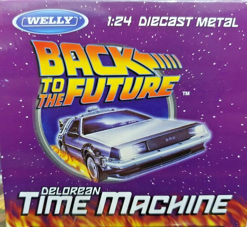 DeLorean Ritorno al Futuro Back to the Future BTTF - Scala 1:24 Die Cast Welly - Foto 4 di 6