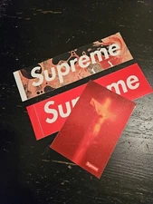 Supreme Blood And Semen Box Logo Sticker + Piss Christ FW17 + FREE SURPRISE 