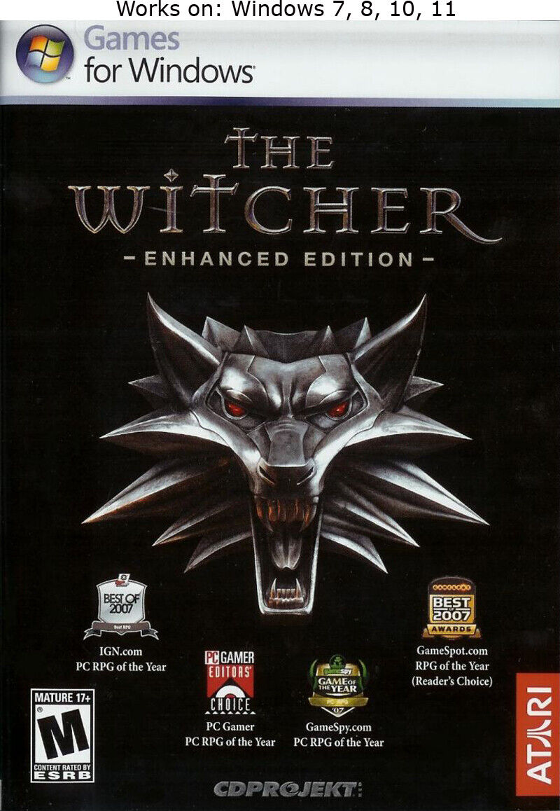 The Witcher Enhanced Edition PC Game Windows 7 8 10 11