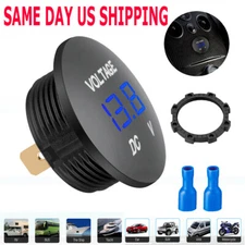 12V-24V Car Marine Motorcycle LED Digital Voltmeter Voltage Meter Battery Gauge