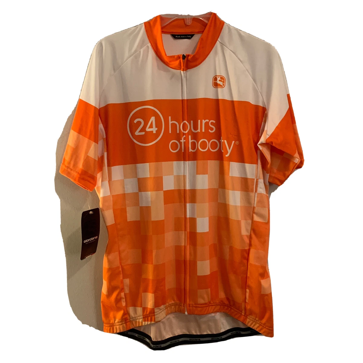Maillot cycliste Giordana polyester orange Homme jersey
