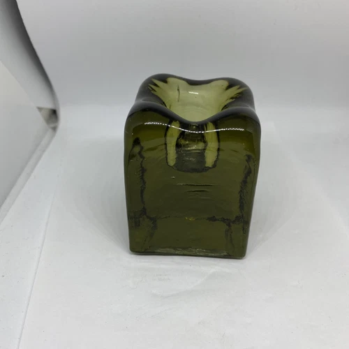 recycled glass ice cube candle holders blenko design 2” cube