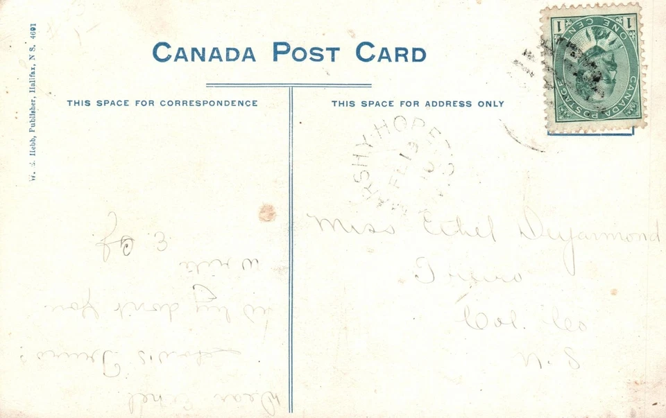 Postal de colección Monte San Vicente Halifax Nueva Escocia Canadá PUEDE Foto 2 de 2