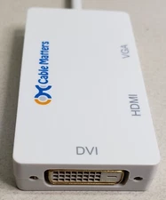 Cable Matters Mini Display Port to HDMI/DVI/VGI Male to Female 3 in 1 adapter i