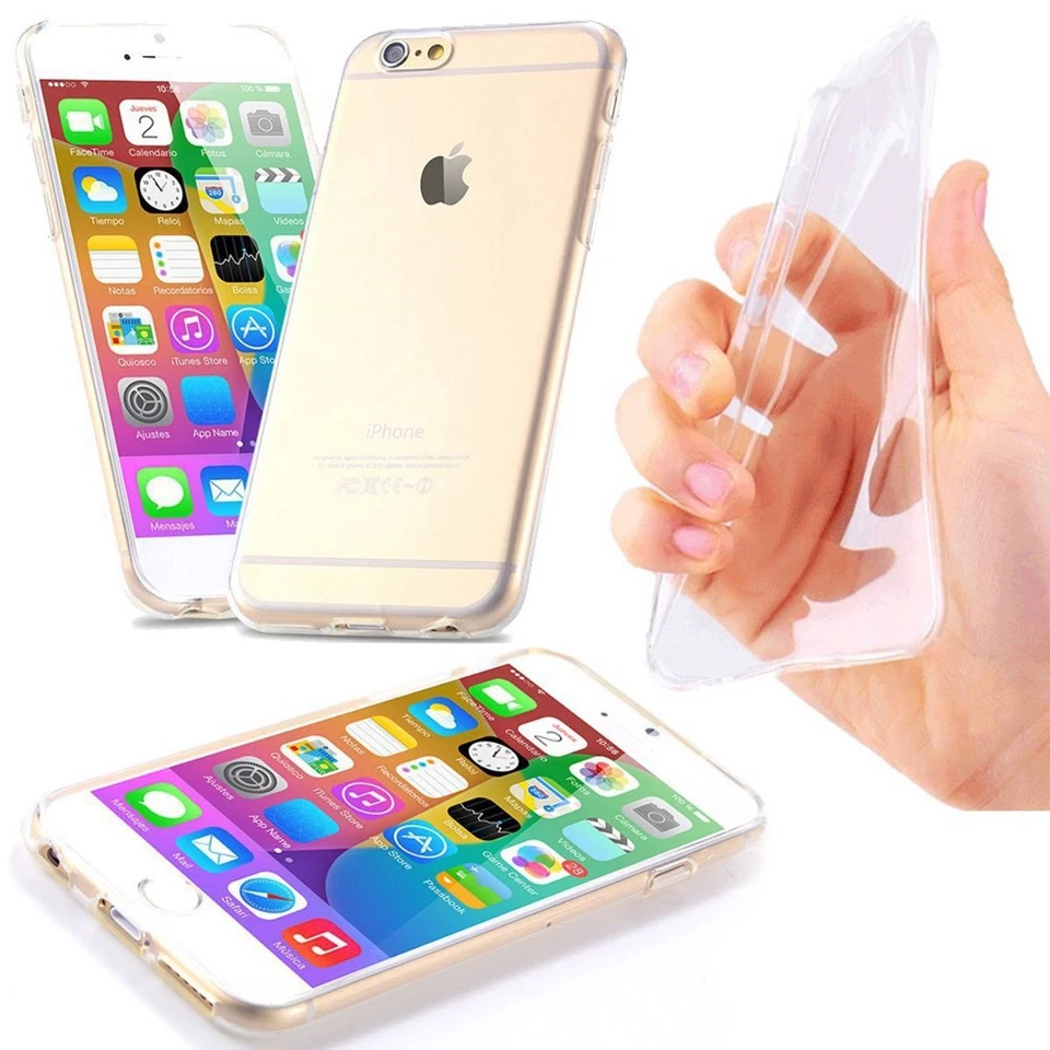 Téléphone Portable Étui de Protection Cristal Housse Etui Adhésif Silicone Cadre - Photo 1/1