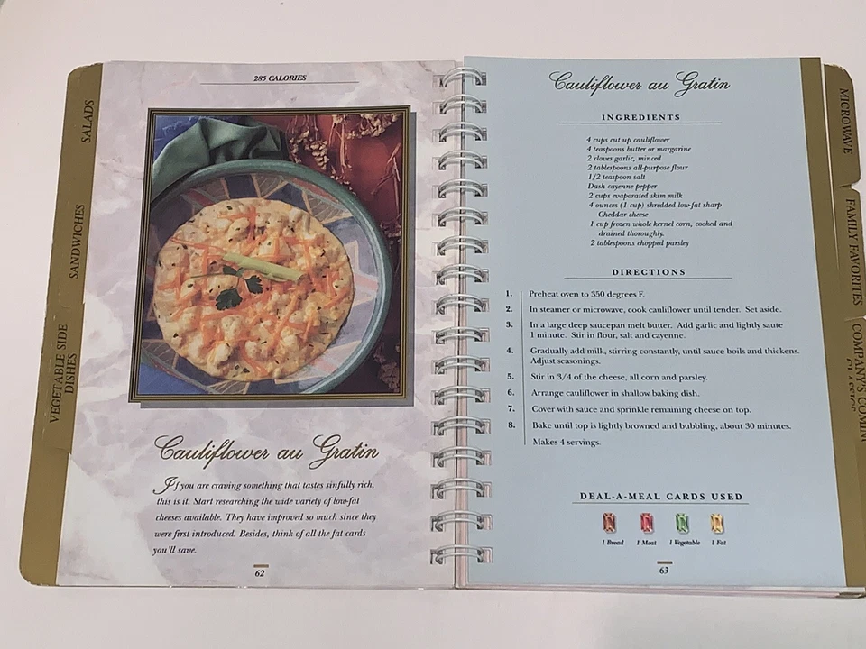 Fitness Guru Richard Simmons Deal A Meal Golden Edition Cookbook Spiral Bound VG — 第 4/4 张图片